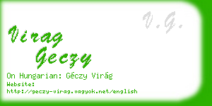 virag geczy business card